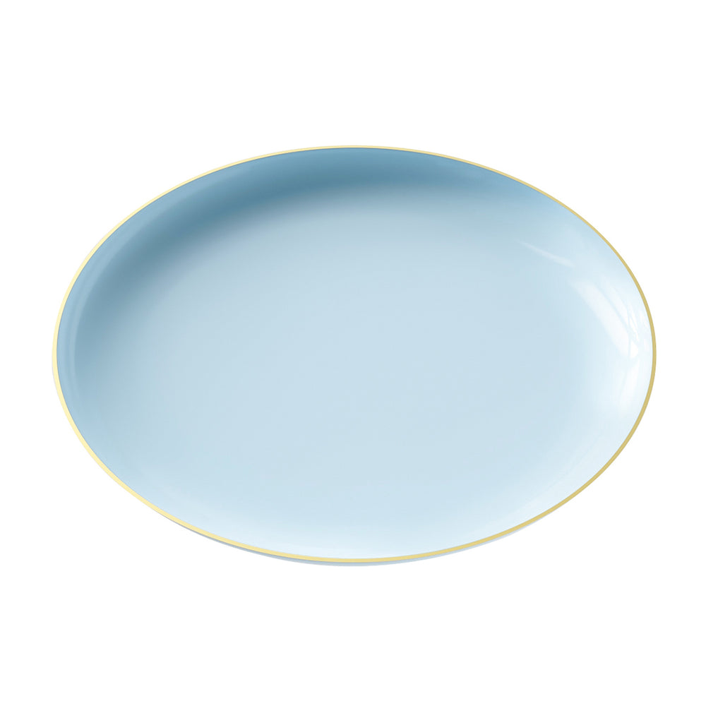 EP Edge Appetizer Plate Ice Blue + Gold