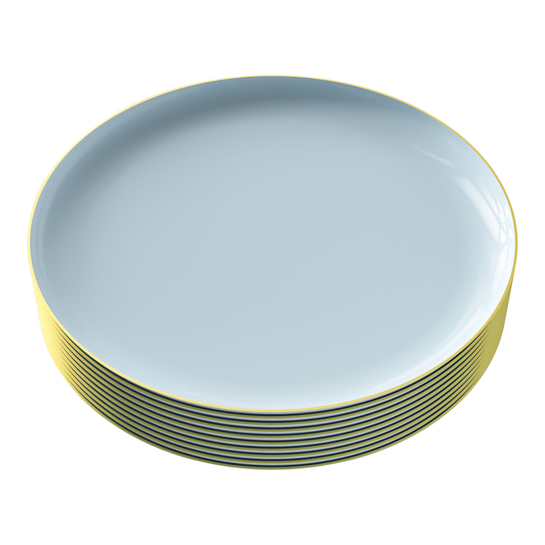 EP Edge Appetizer Plate Ice Blue + Gold