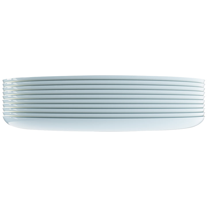 EP Edge Dinner Plate Ice Blue + Silver