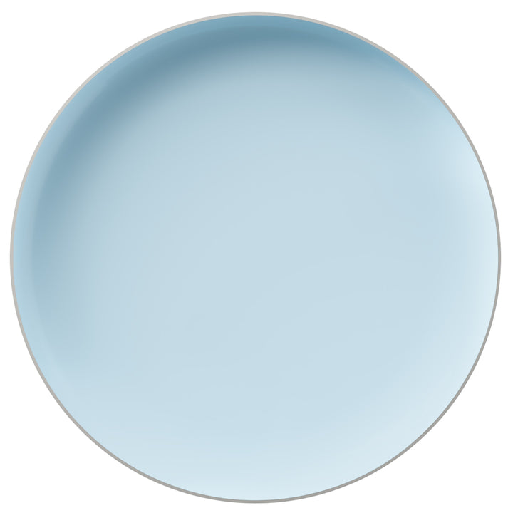EP Edge Dinner Plate Ice Blue + Silver