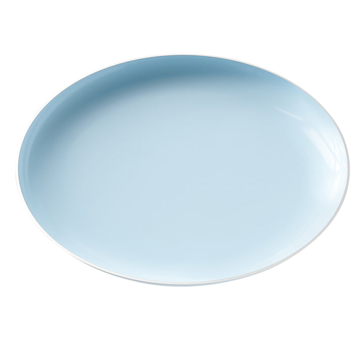 EP Edge Appetizer Plate Ice Blue + Silver