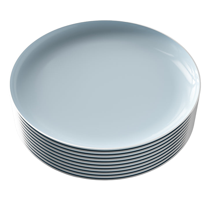 EP Edge Appetizer Plate Ice Blue + Silver