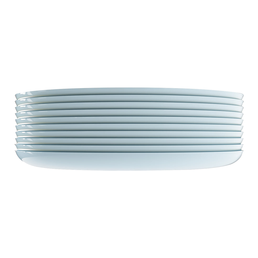 EP Edge Appetizer Plate Ice Blue + Silver