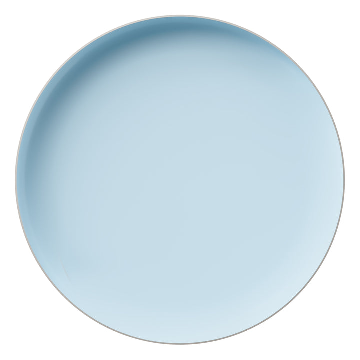 EP Edge Appetizer Plate Ice Blue + Silver