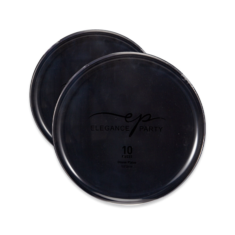 EP Edge Dinner Plate Black + Silver