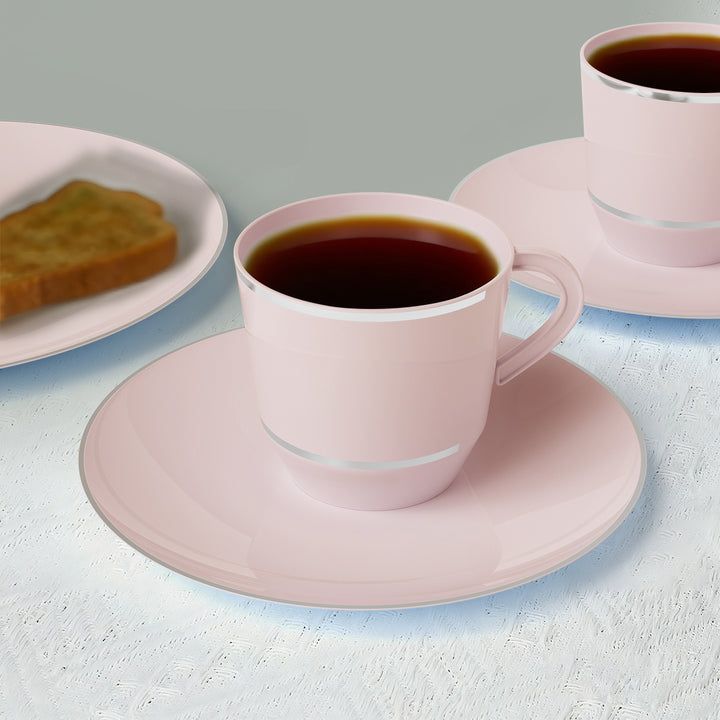EP Curve Dinner Plate Blush + Silver