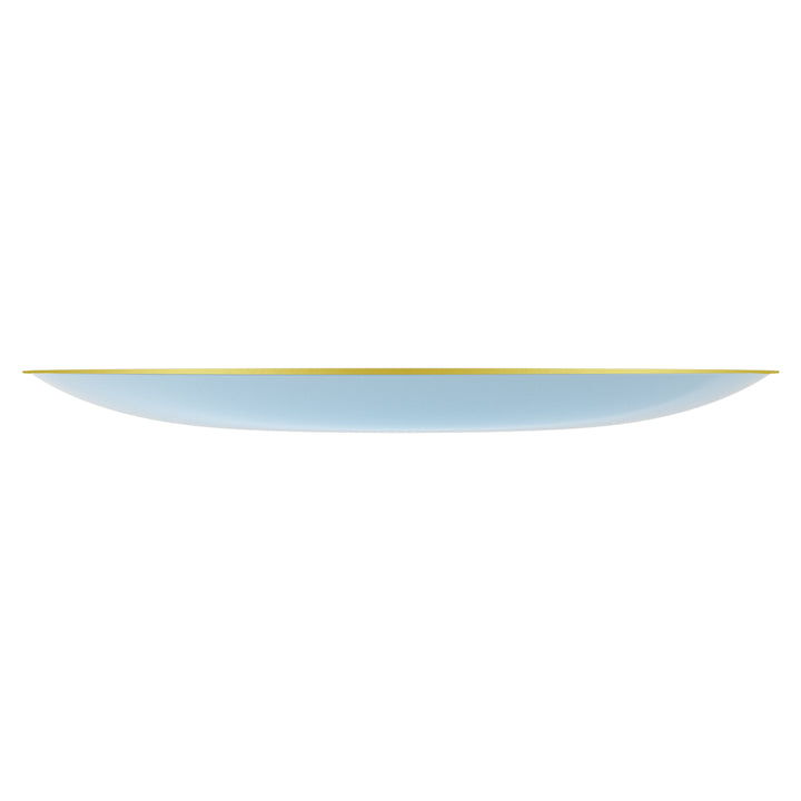 EP Curve Dinner Plate Ice Blue + Gold