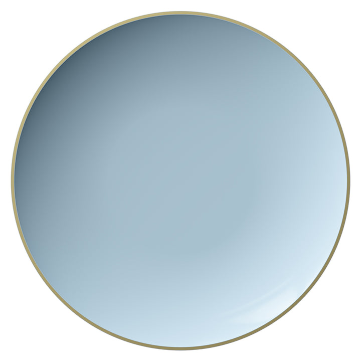EP Curve Dinner Plate Ice Blue + Gold