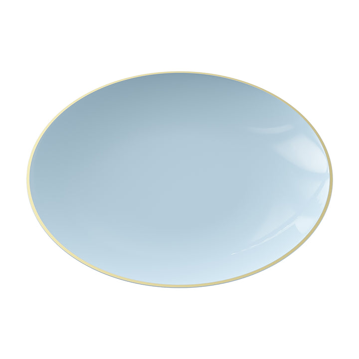 EP Curve Appetizer Plate Ice Blue + Gold