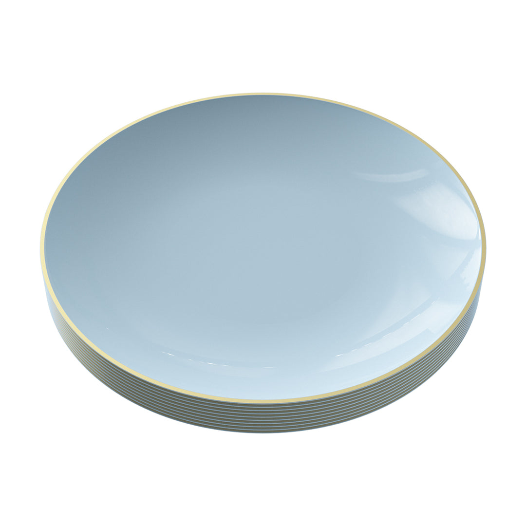 EP Curve Appetizer Plate Ice Blue + Gold