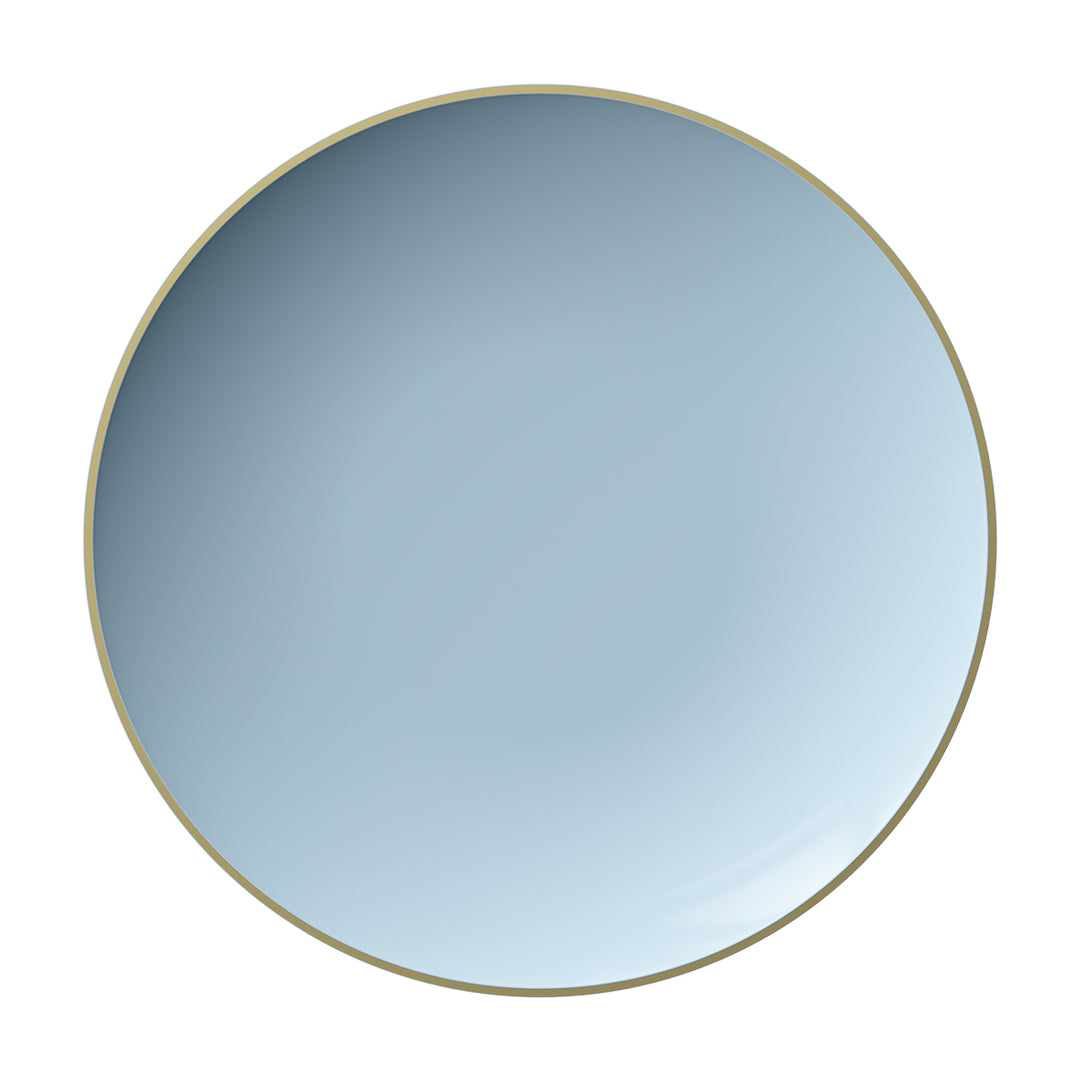EP Curve Appetizer Plate Ice Blue + Gold