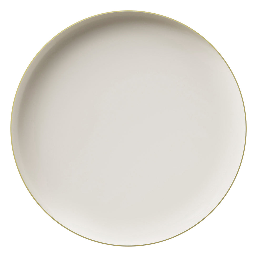 EP Edge Dinner Plate Linen + Gold