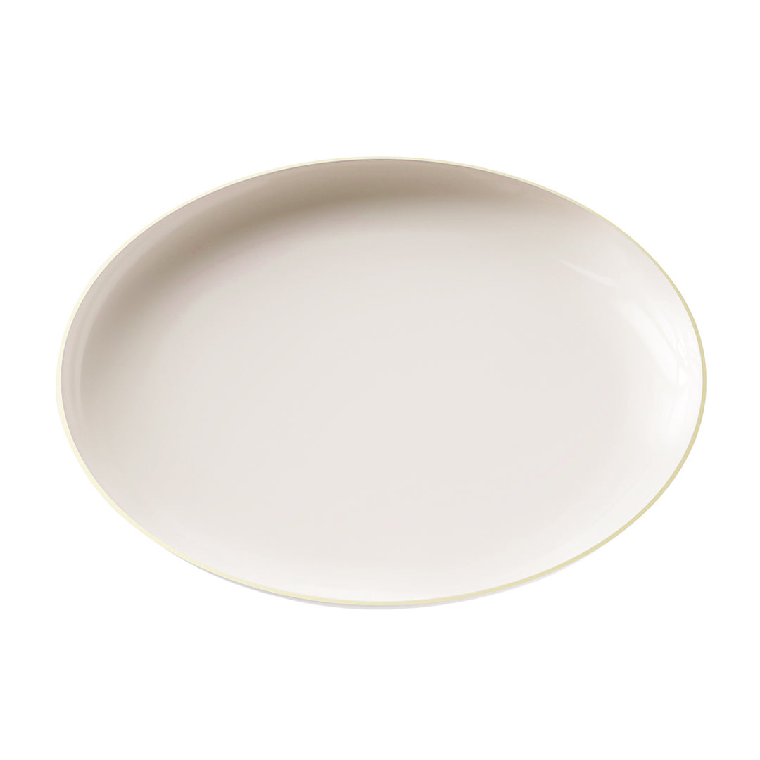 EP Edge Appetizer Plate Linen + Gold