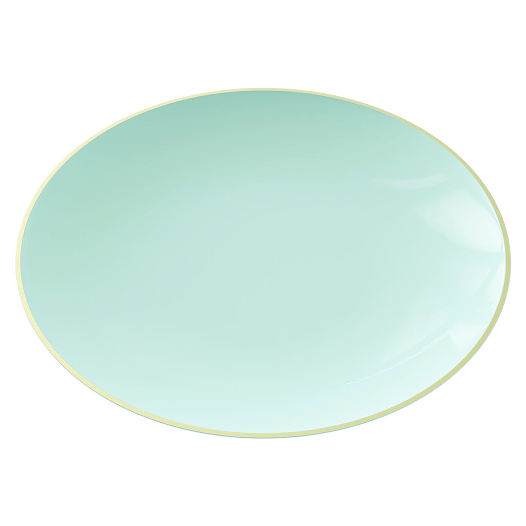 EP Curve Dinner Plate Mint + Gold