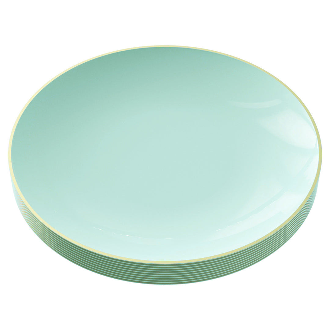 EP Curve Dinner Plate Mint + Gold