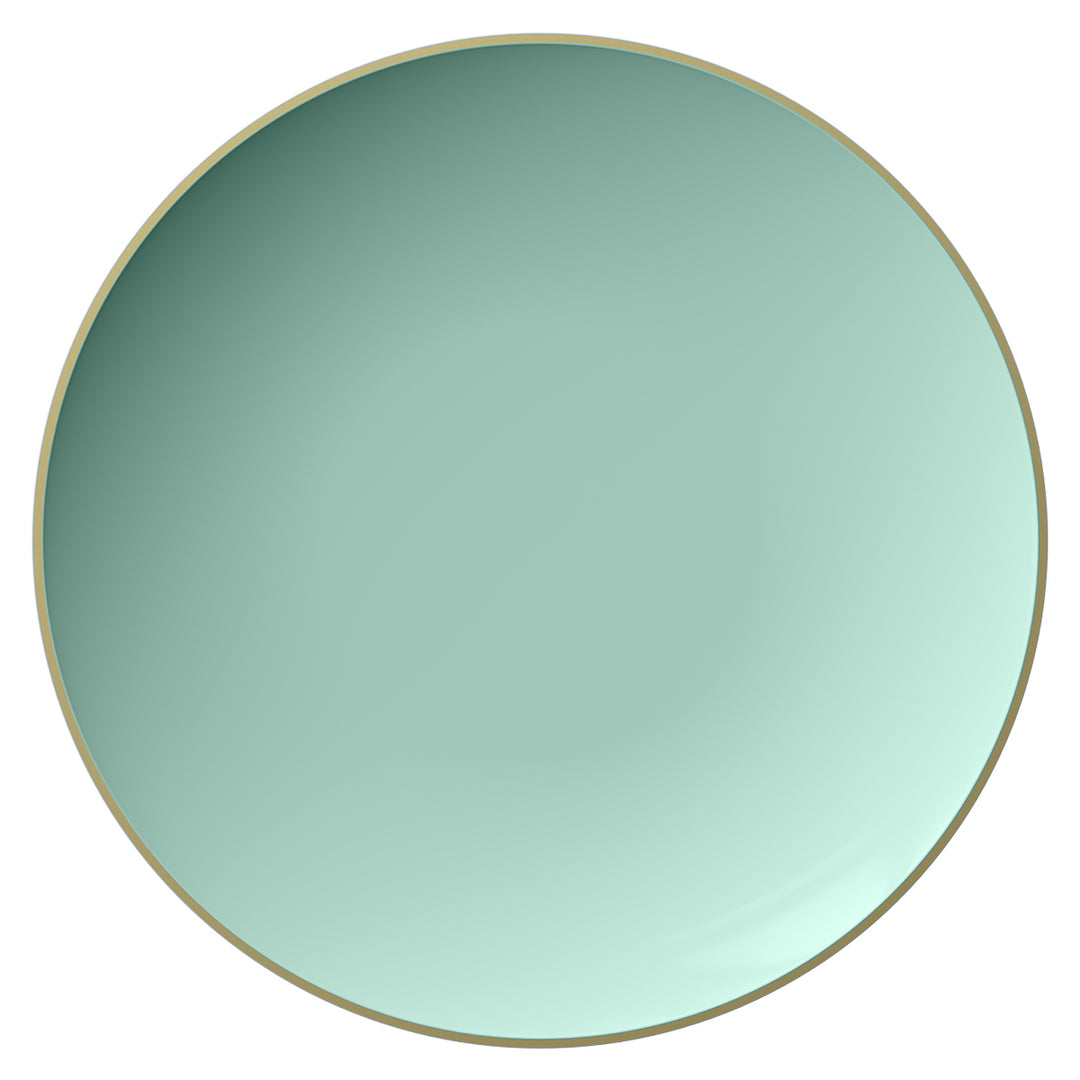EP Curve Dinner Plate Mint + Gold