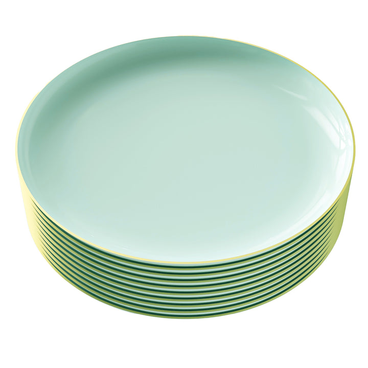 EP Edge Dinner Plate Mint + Gold