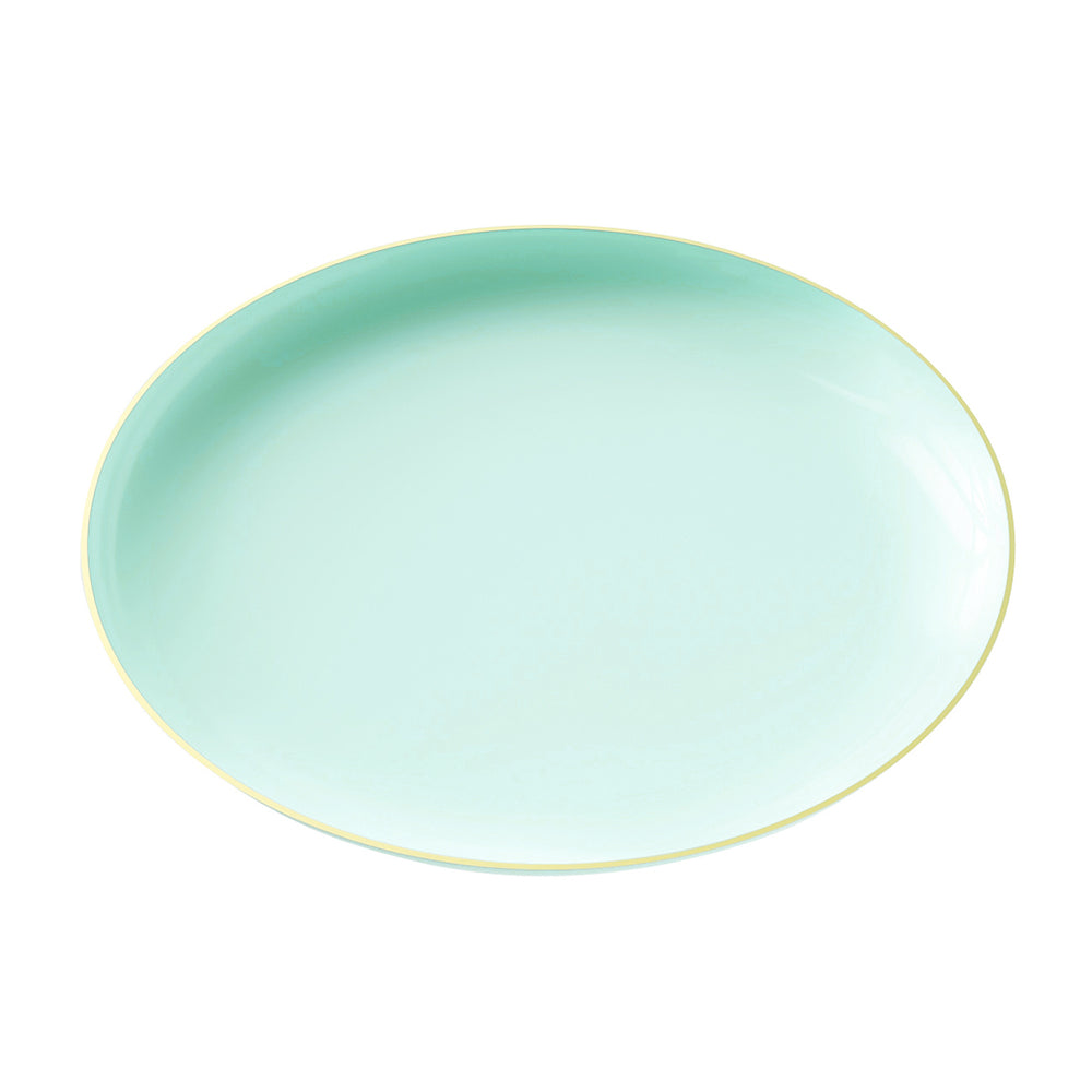 EP Edge Appetizer Plate Mint + Gold