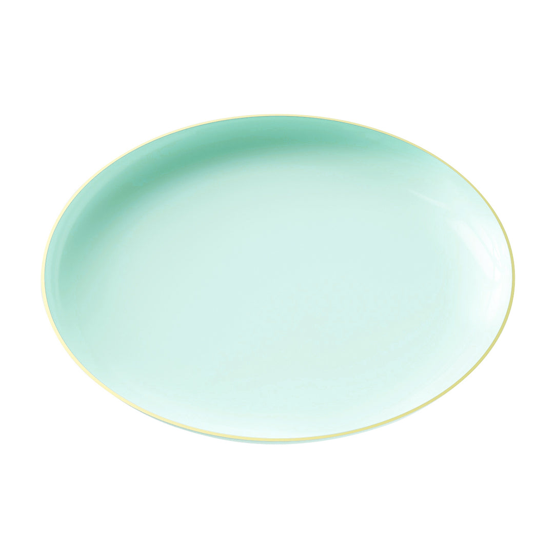 EP Edge Appetizer Plate Mint + Gold