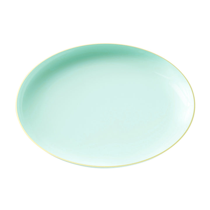 EP Edge Appetizer Plate Mint + Gold