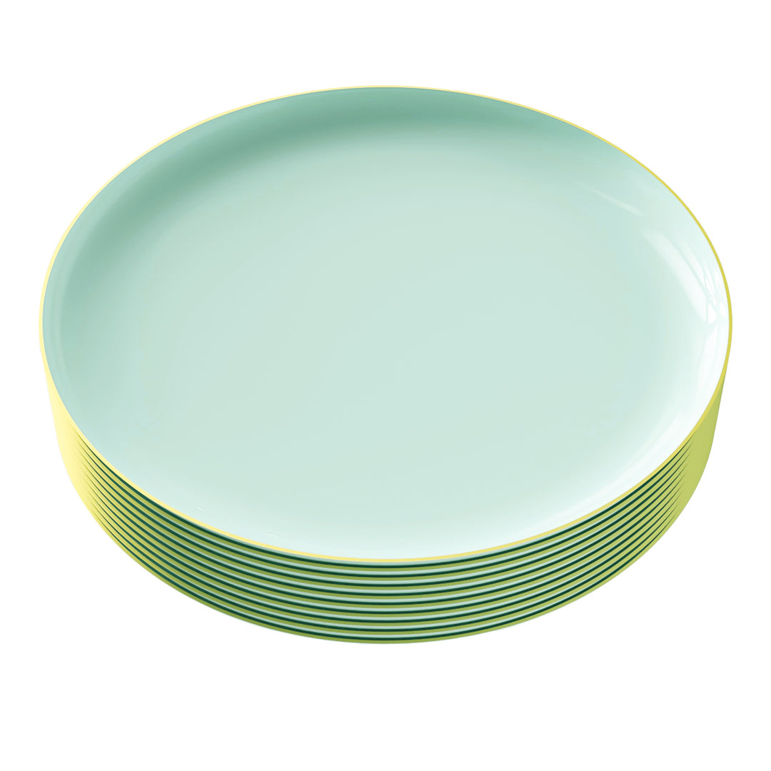 EP Edge Appetizer Plate Mint + Gold