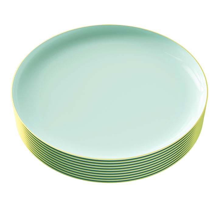 EP Edge Appetizer Plate Mint + Gold