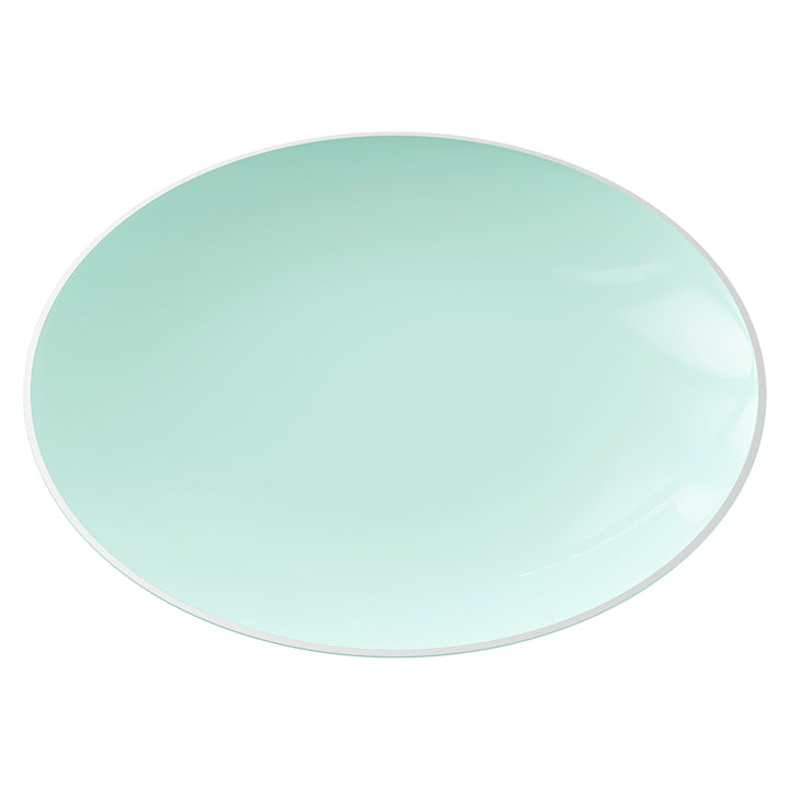 EP Curve Dinner Plate Mint + Silver