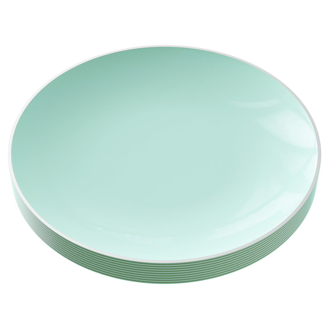 EP Curve Dinner Plate Mint + Silver