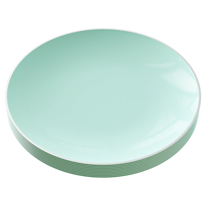 EP Curve Dinner Plate Mint + Silver