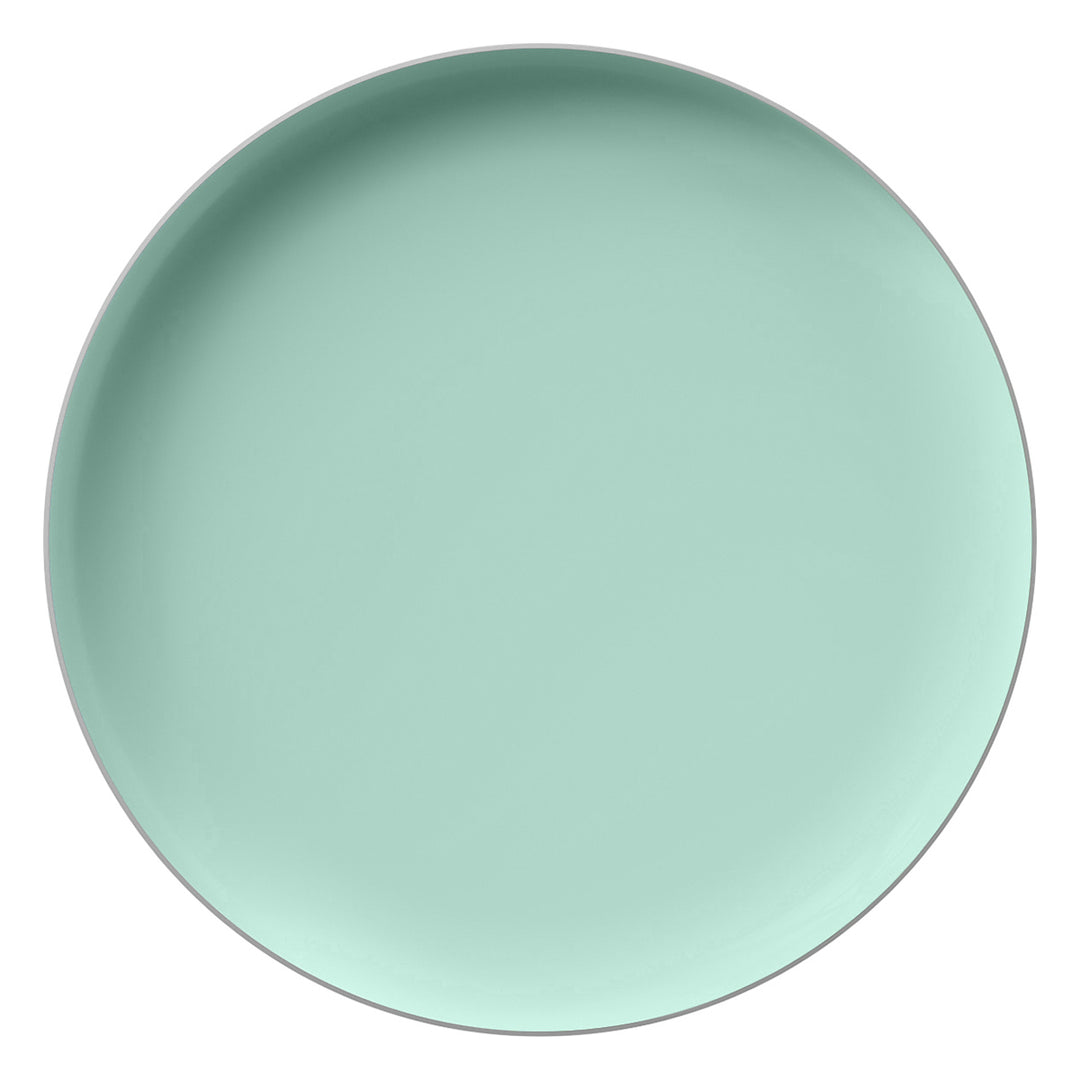 EP Edge Dinner Plate Mint + Silver