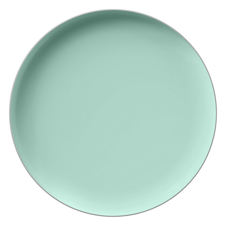 EP Edge Dinner Plate Mint + Silver