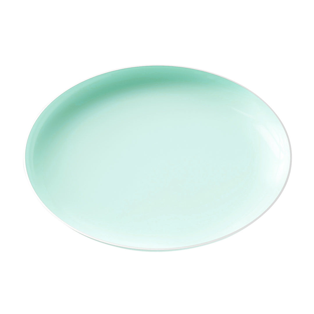 EP Edge Appetizer Plate Mint + Silver