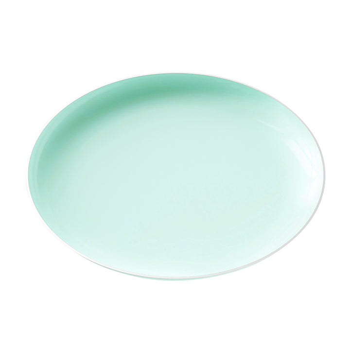 EP Edge Appetizer Plate Mint + Silver