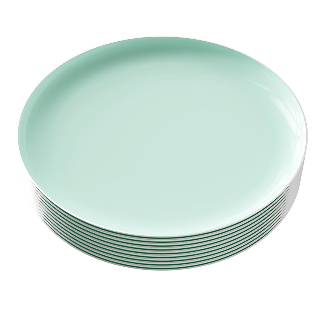 EP Edge Appetizer Plate Mint + Silver