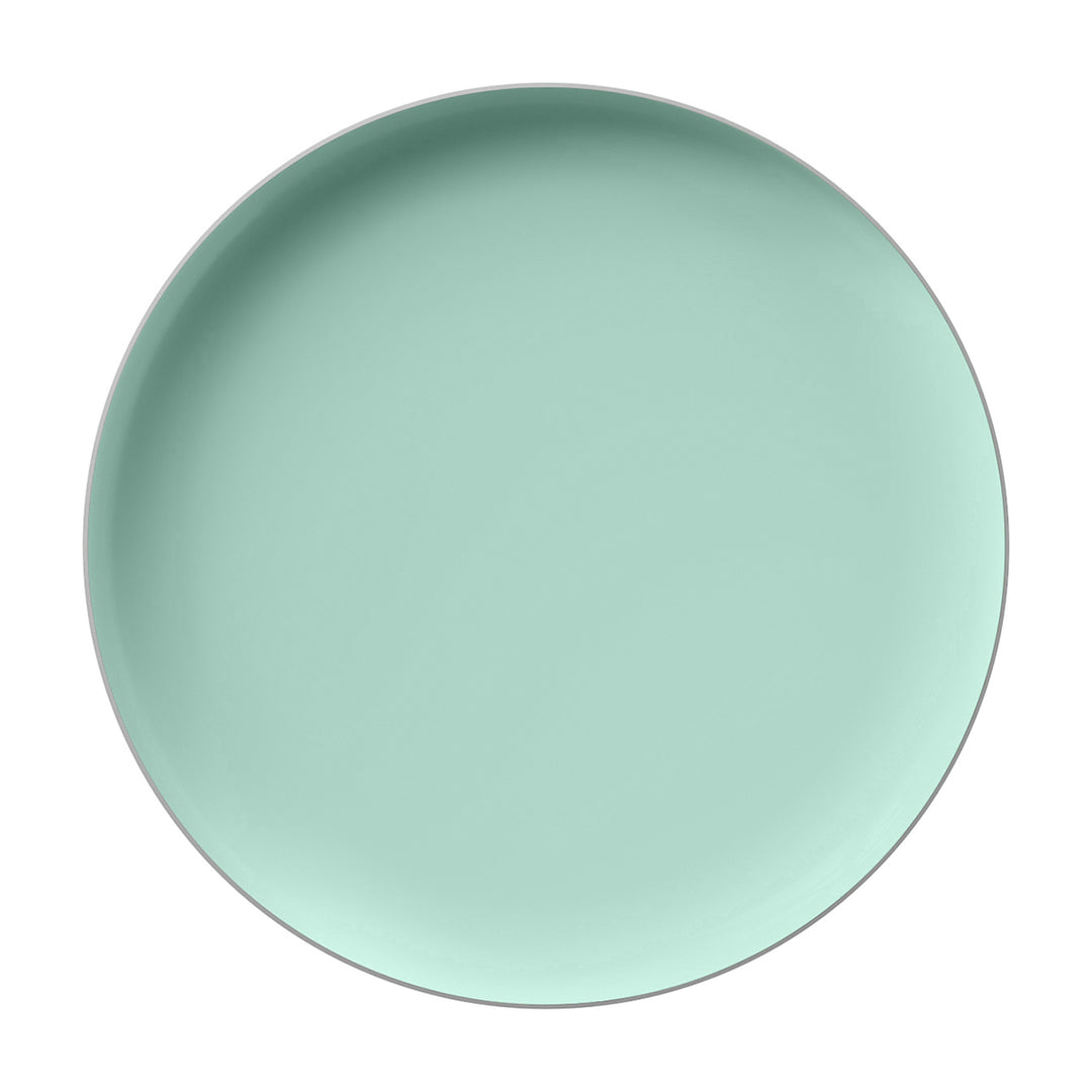 EP Edge Appetizer Plate Mint + Silver