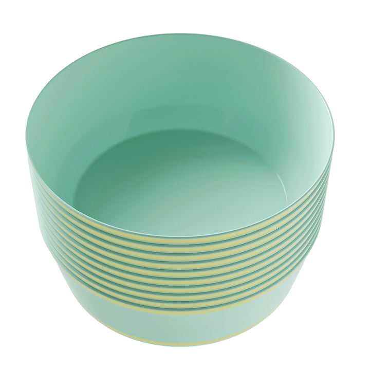 EP 14oz Soup Bowl Mint + Gold