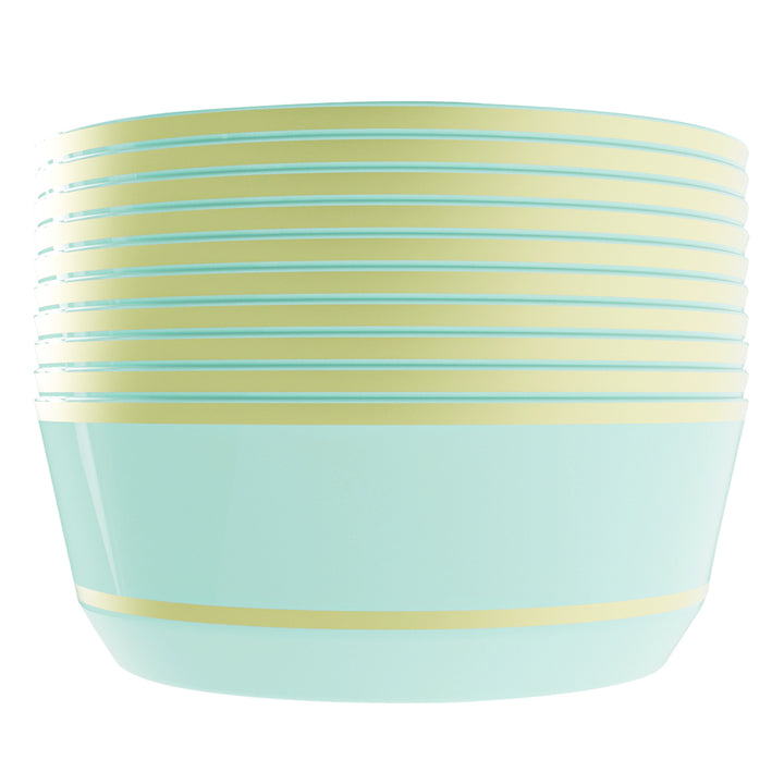 EP 14oz Soup Bowl Mint + Gold