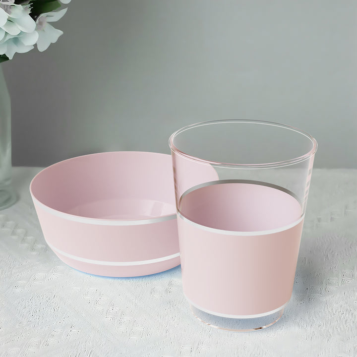 EP 14oz Soup Bowl Blush + Silver