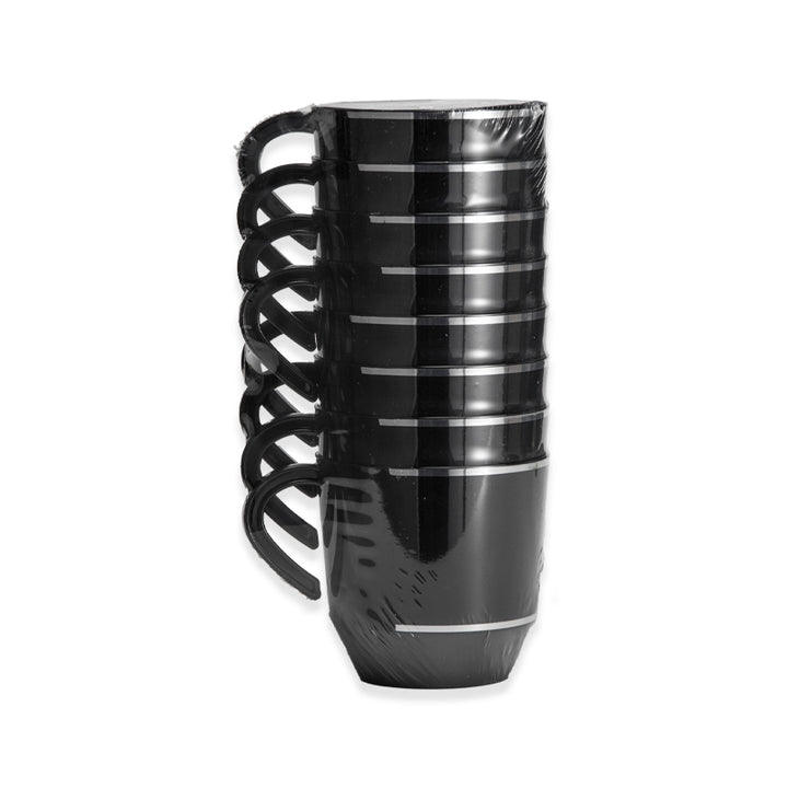 EP 12.5oz Tea Cup Black + Silver