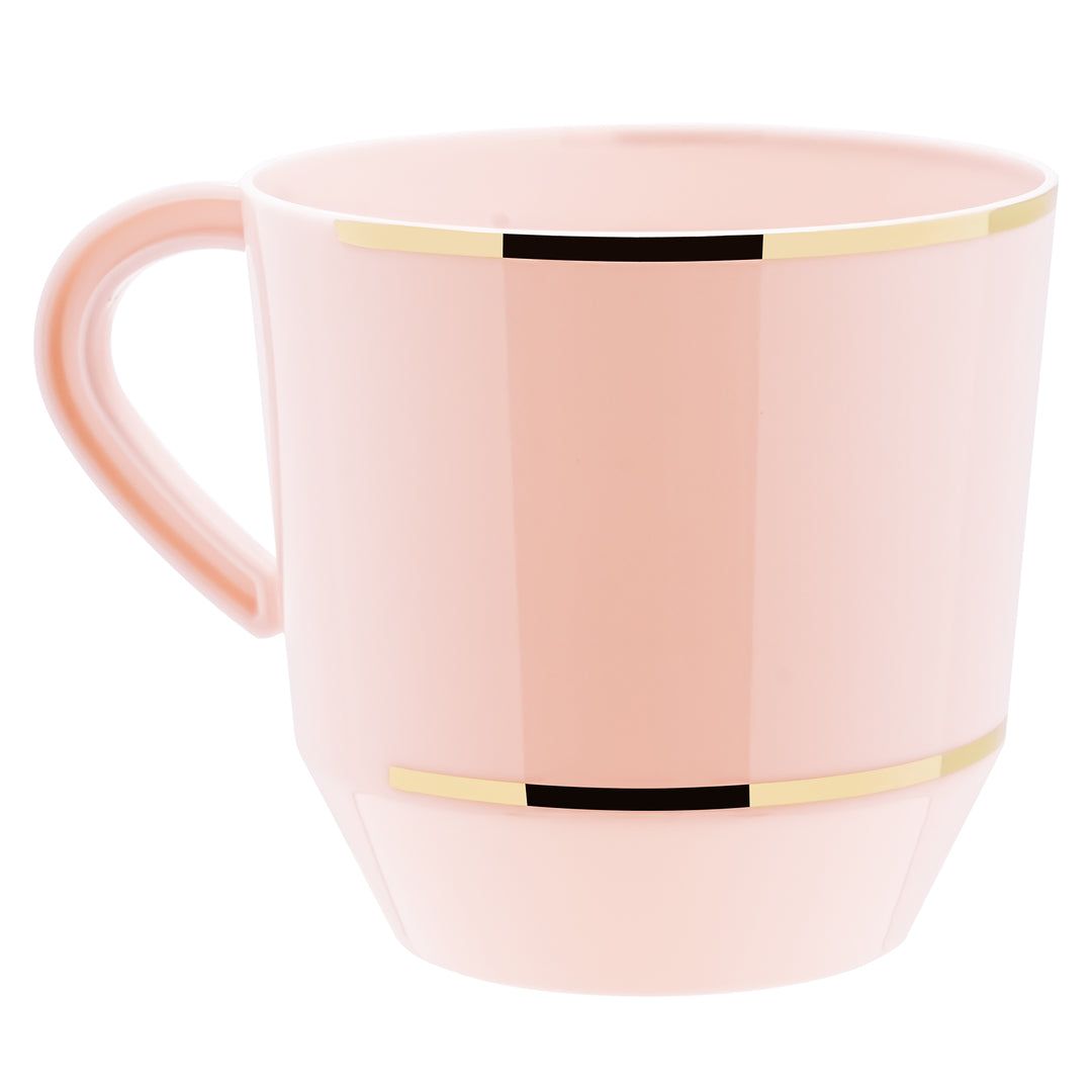 EP 8PK 12.5oz Tea Cup Blush+Gold