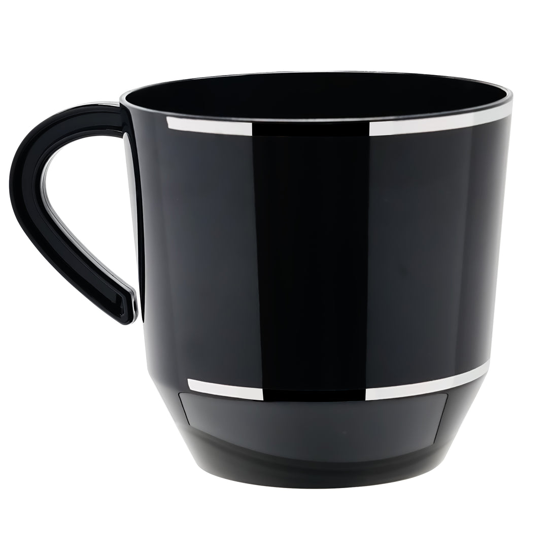 EP 12.5oz Tea Cup Black + Silver