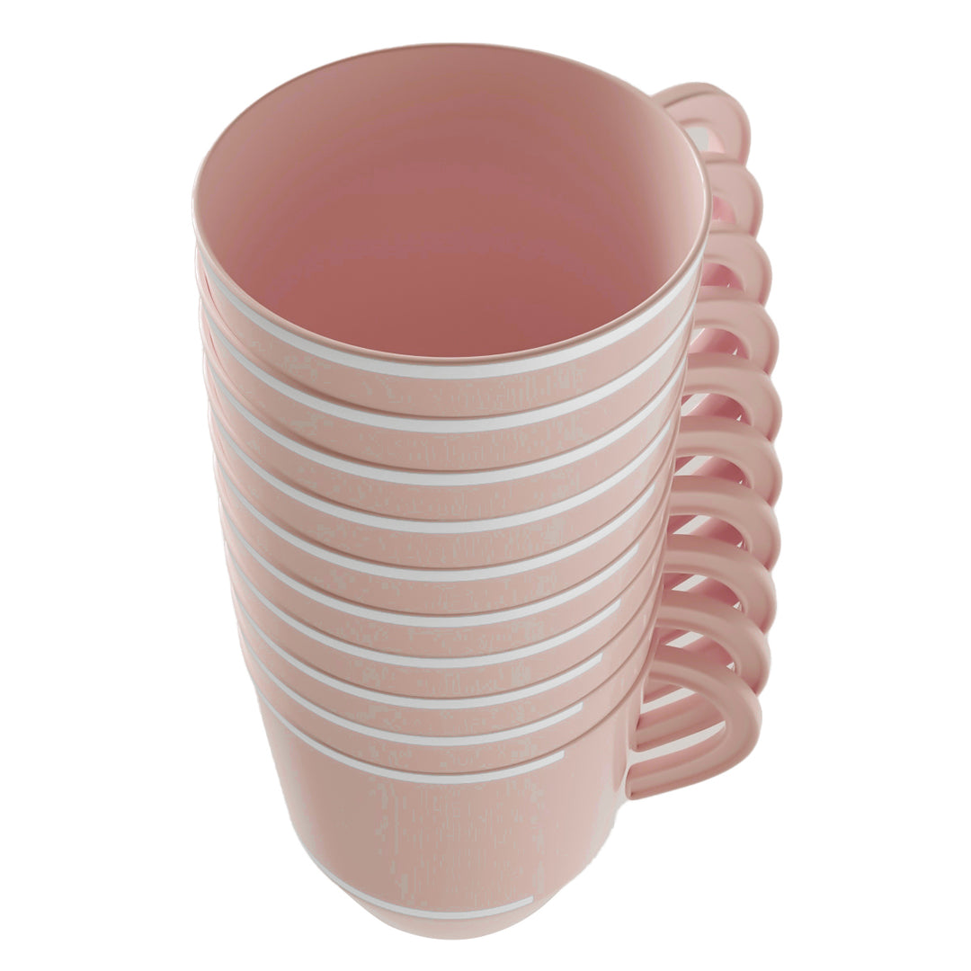 EP 12.5oz Tea Cup Blush + Silver