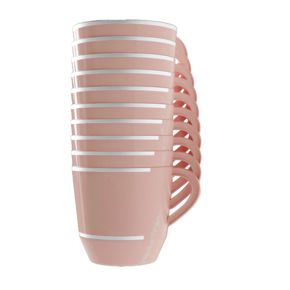 EP 12.5oz Tea Cup Blush + Silver