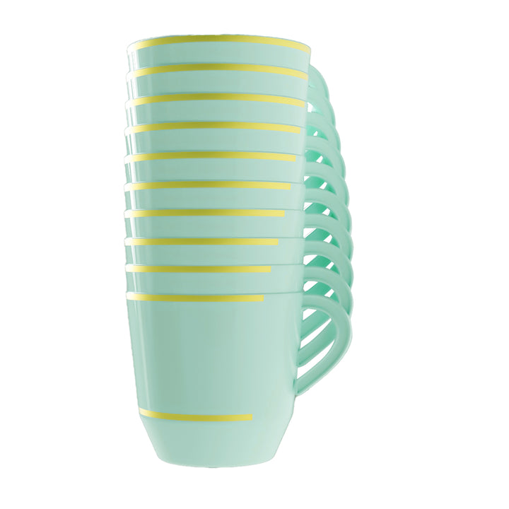 EP 12.5oz Tea Cup Mint + Gold