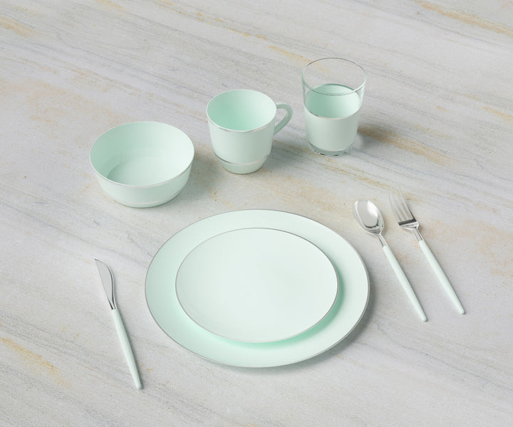 EP 12.5oz Tea Cup Mint + Silver