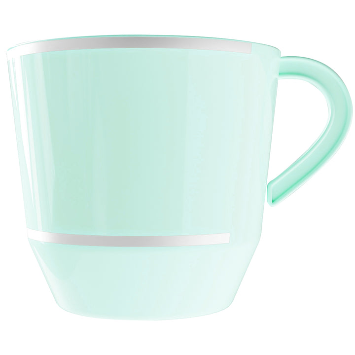 EP 12.5oz Tea Cup Mint + Silver