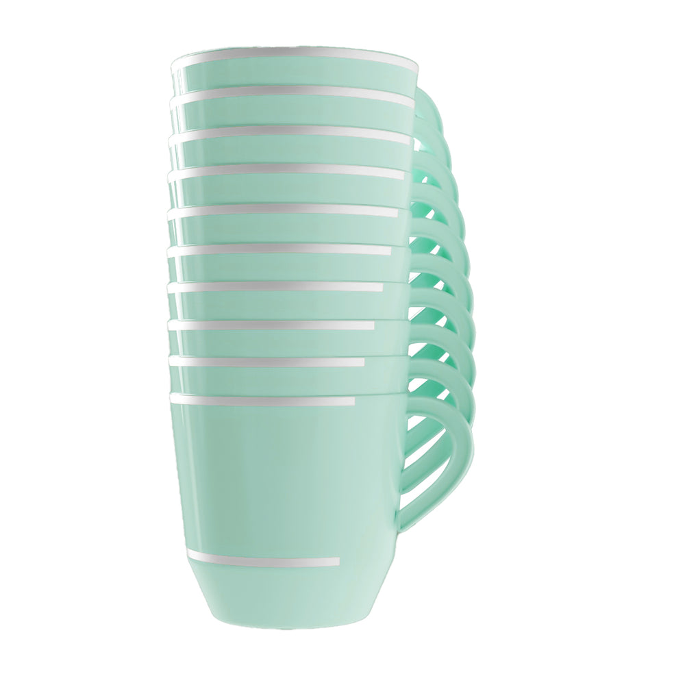 EP 12.5oz Tea Cup Mint + Silver