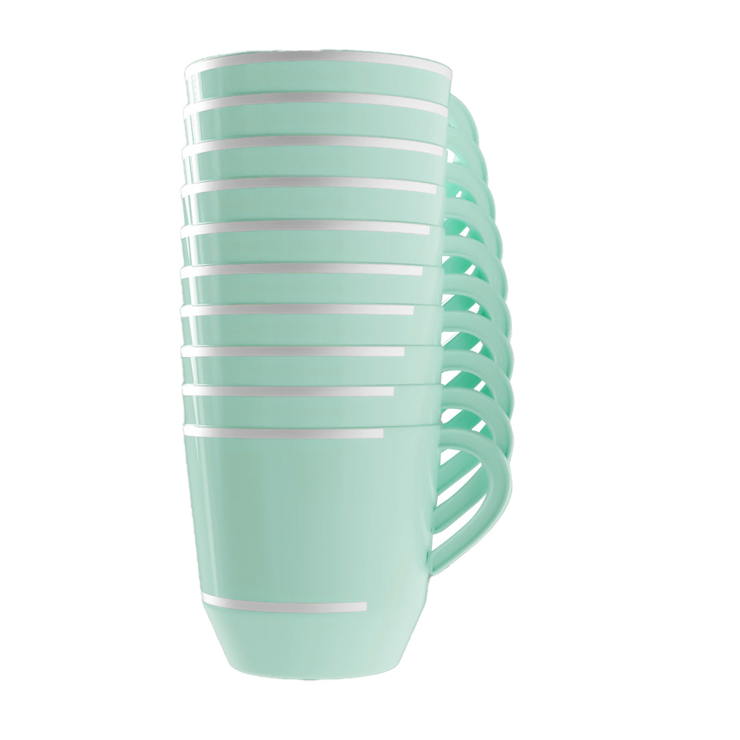 EP 12.5oz Tea Cup Mint + Silver