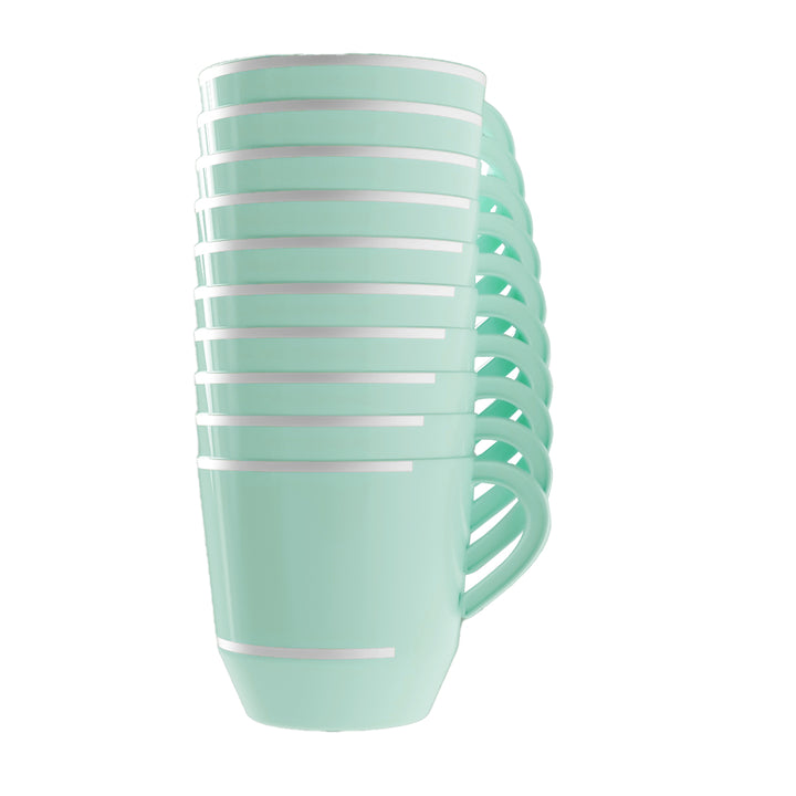 EP 12.5oz Tea Cup Mint + Silver