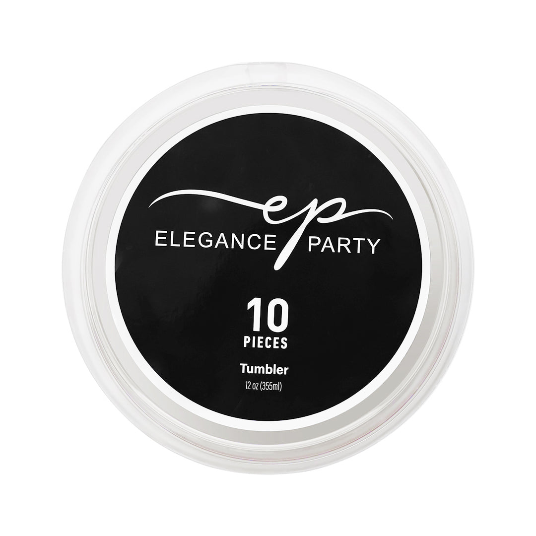 EP 12oz Tumbler Clear + Gold